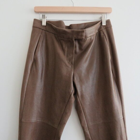 ANIA SCHIERHOLT Tan Brown Faux Leather Pants - Size US 32 - Picture 11 of 14